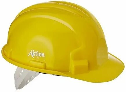 Aktion Blue,White & Yellow Safety Helmet Nap, For Constructi