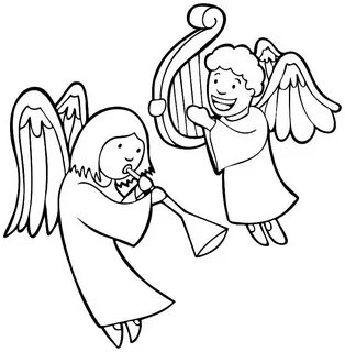 Раскраски Ангелы - распечатать для детей - В мире сказки!
