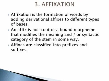 Types of Forming Words. Affixation. - ppt download