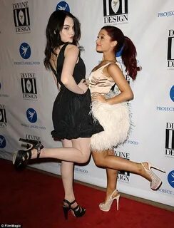 Ariana Grande kisses Victorious co-star Elizabeth Gillies on