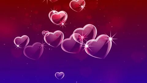 Red Purple Glowing Hearts Love Motion Background HD - YouTub