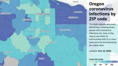 Eight Oregon ZIP codes with the most new coronavirus cases p
