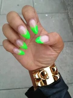 Pin by jamie ames on Meow Look at These Nails Neon green nai