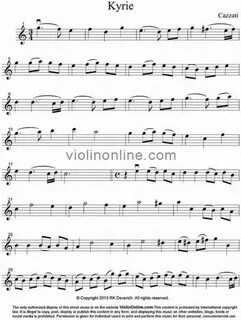 Violin Online Free Violin Sheet Music - "Kyrie" from Maurizi