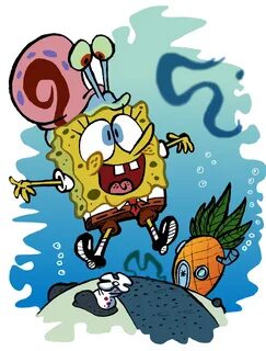 Spongebob and Gary Spongebob drawings, Squidward tentacles, 