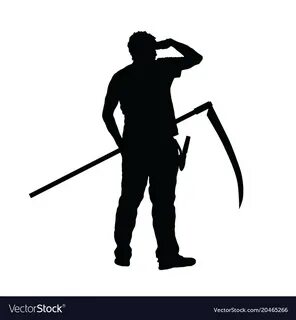 Man Mowing Silhouette : Set of silhouettes of garden equipme