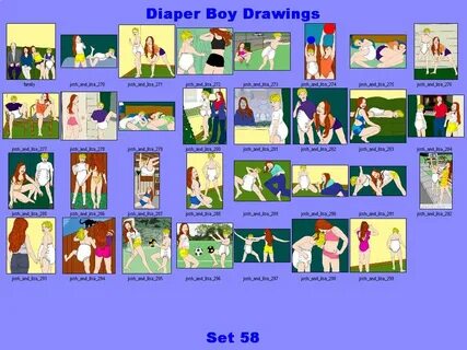 Deeker's Diaper Page- Diaper Boy Drawings- Set #058