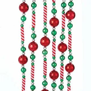 Red, White and Green Candy Bead Garland - Item 101421 The Ch