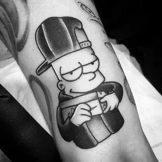 50 Bart Simpson Tattoo Designs For Men - The Simpsons Ink Id