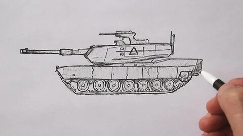How to draw a Tank Easy M1 Abrams Tank drawing