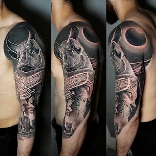 Persepolis Sleeve Persian tattoo, Egyptian eye tattoos, Blac