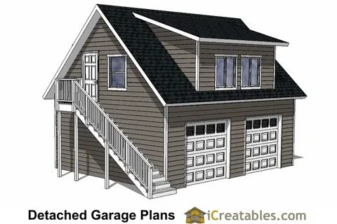 DIY 2 Car Garage Plans - 24x26 & 24x24 Garage Plans