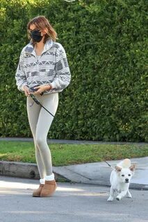 Kaia Gerber - Seen after pilates with her pooch in West Holl