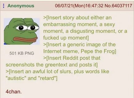 This is 4chan /r/Greentext Greentext Stories Know Your Meme