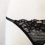 French lace panties mini panties / gift for her / sexy black