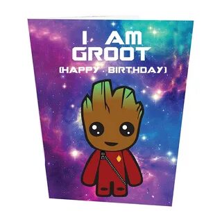 Guardians of the Galaxy GROOT Personalised Birthday Card Han