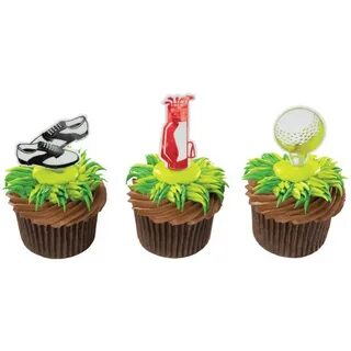 Golf Cupcake Picks, Cupcake Rings, and Toppers