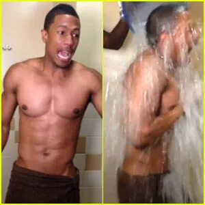 Nick Cannon Goes Naked (in a Towel) for Ice Bucket Challenge