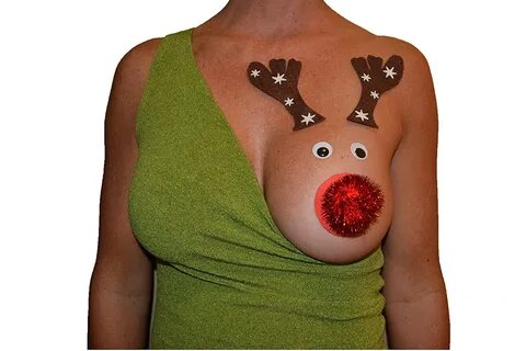 Reindeer Boob Ugly Christmas Sweater ugly Christmas sweater Ugly Christmas...