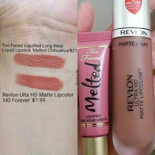 Too Faced Melted Chihuahua = Revlon HD Ultra Matte "Forever"