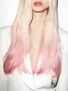 Pink ends Pink ombre hair, Pink blonde hair, Hair styles