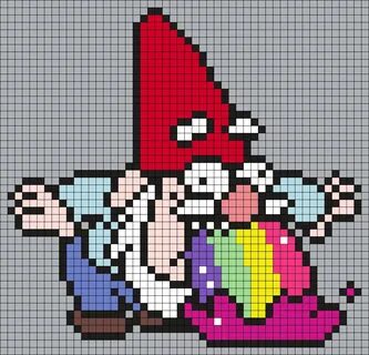 Rainbow Puking Gnome From Gravity Falls (Square) Kandi Patte