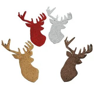 Christmas Decorations Elk Gold Deer Sequin Applique Embroide