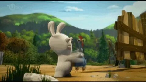 Choke the chicken rabbids rabbid GIF en GIFER - de Malordred