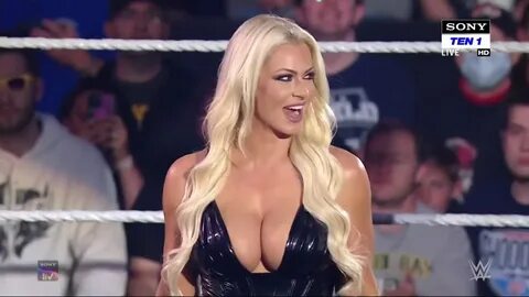 WWE Maryse Hot Cleavage on WWE RAW WWE Maryse sexiest dress 