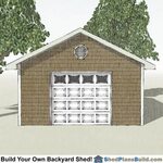 16x24 Garage Door Storage Shed Plans