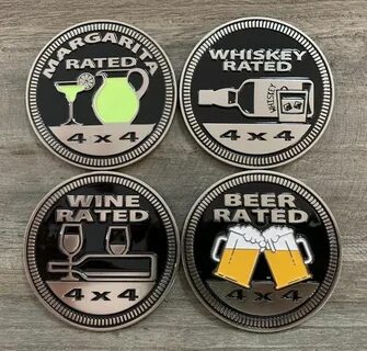 Wine Rated High Quality METAL 4x4 Badge matte Finish Etsy Je