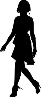 10 Woman Walking Silhouette (PNG Transparent) OnlyGFX.com