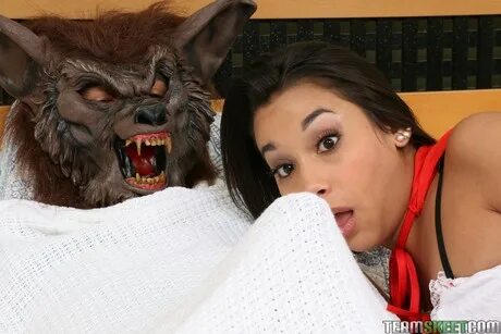 Cute Penny Nichols in red riding hood gets huge facial from 