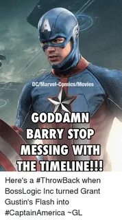 DCMarvel ComicsMovies GODDAMN BARRY STOP MESSING WITH THE TI