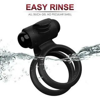 PHANXY Vibrating Cock Ring with Double Ring Adjustable Cock 