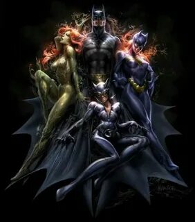 With Batgirl, Poison Ivy and Catwoman Batman, Batman and bat