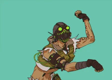 Safebooru - 1boy apex legends aqua background arm tattoo bla