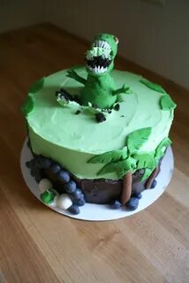 Trex cake 001 CAKES в 2019 г. Dinosaur birthday cakes, Dinos