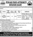 Punjab Food Authority Jobs December 2019 Latest Advertisemen