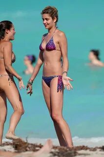 ANA BEATRIZ BARROS Bikini Candids at the Beach in Miami - Ha