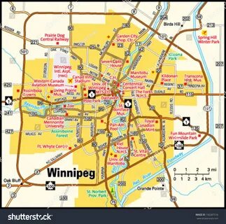 Winnipeg Manitoba Area Map: stockvector (rechtenvrij) 150287