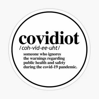 Covidiot Definition Stickers Redbubble