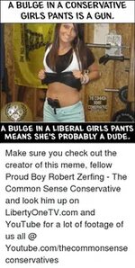 A BULGE IN a CONSERVATIVE GIRLS PANTS IS a GUN 2 THE COMMON 