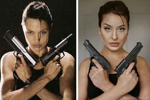 Lara Croft Cosplay Makeup - Angelina Jolie * Sara du Jour