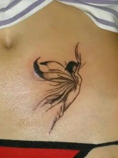 Elegant black fairy hip tattoo - Tattoos Book - 65.000 Tatto