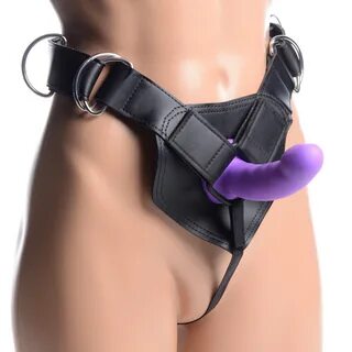 Flaunt Strap On with Purple Silicone Dildo: Sex Toy Distribu