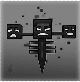 minecraft wither drawing - wither minecraft PNG image with t