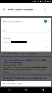 You can now send Hangouts messages by saying "OK Google, sen
