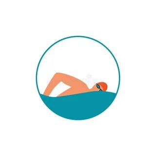 Swimming Icon, Swimming Pool on White Background, Water Swim