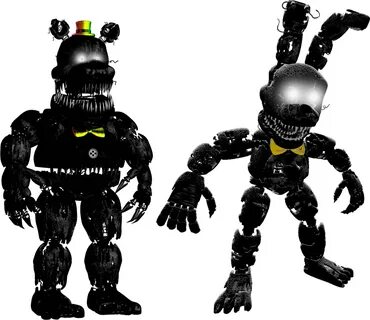 Nightmare Shadow Freddy and Nightmare RXQ by sebby07 on Devi